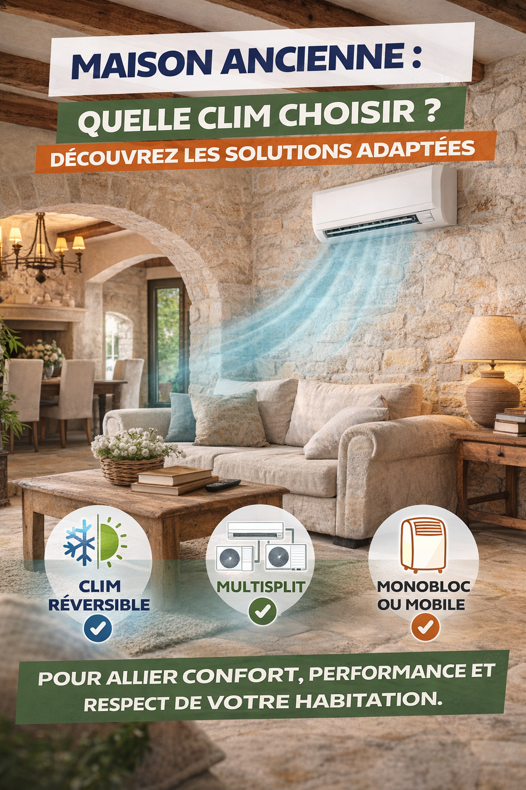 🏡 Quelle climatisation choisir pour une maison ancienne ?