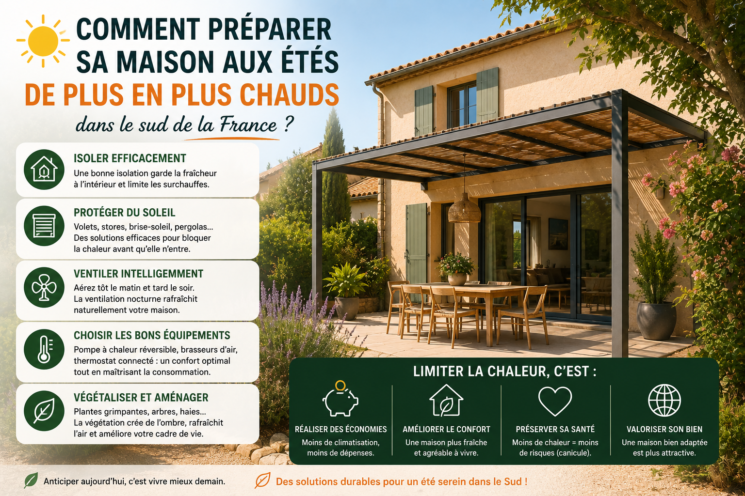 🌞 Comment préparer sa maison aux étés de plus en plus chauds dans le sud de la France ?