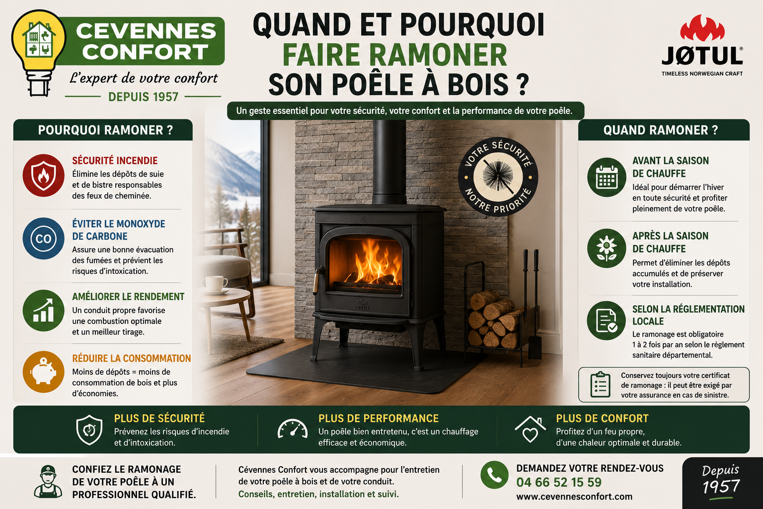 Ramonage poêle à bois : quand le faire et pourquoi est-ce obligatoire ?