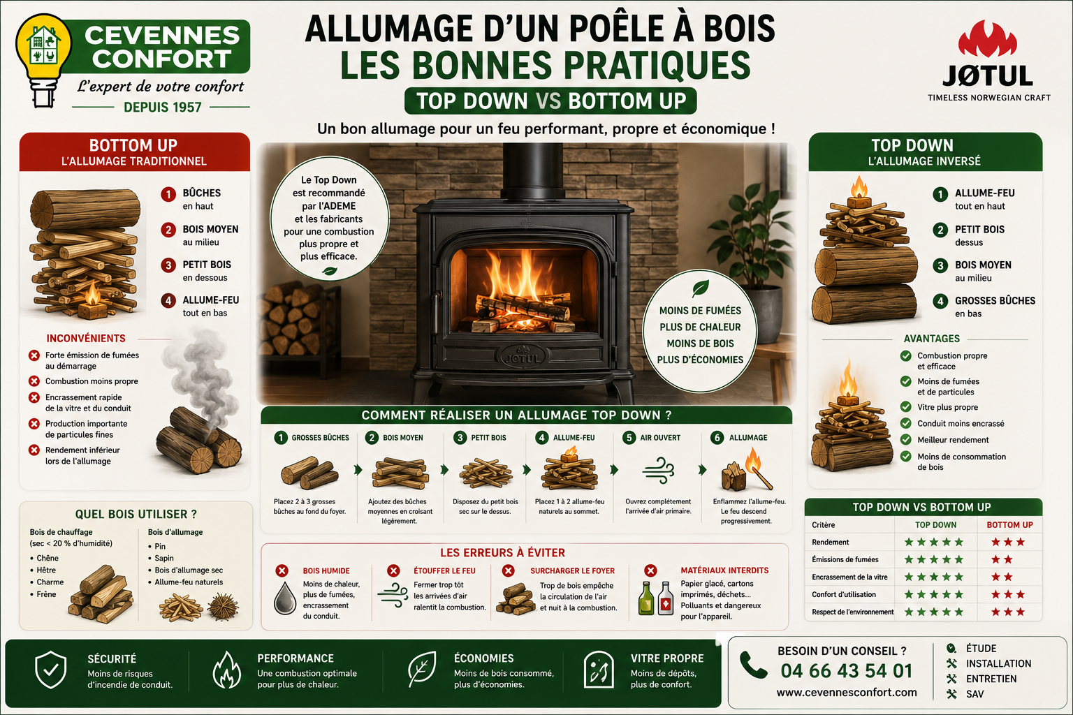 Allumage d'un poêle à bois : les bonnes pratiques